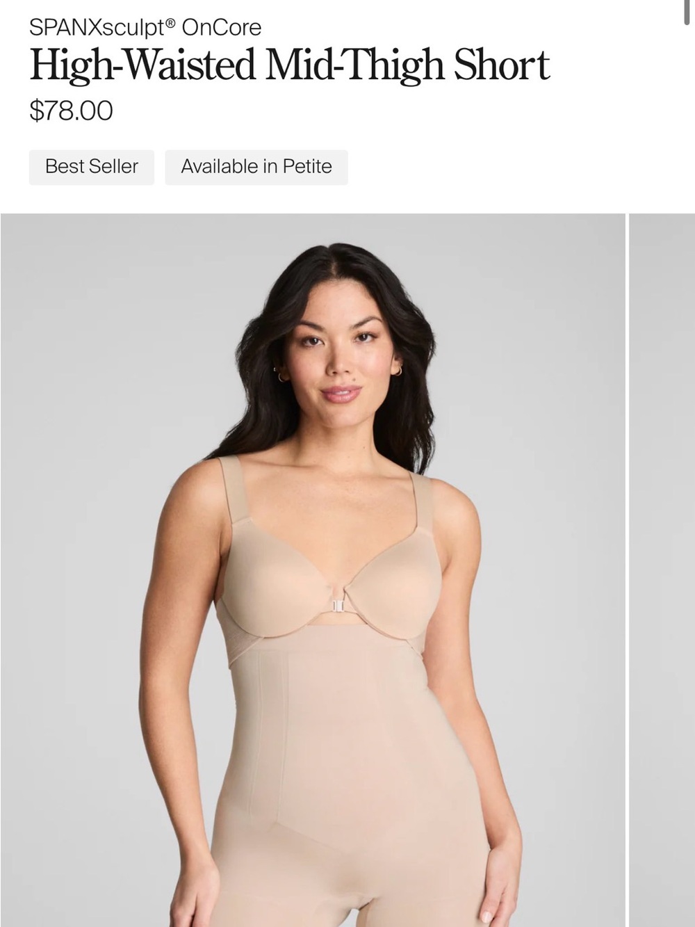 SPANX High-Waisted Mid-Thigh Short